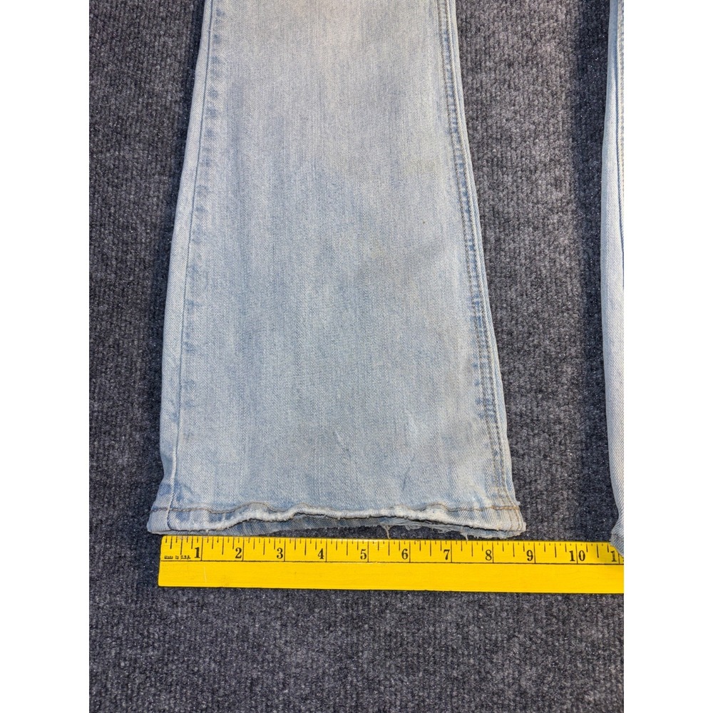Refuge Jeans Womens 7 Blue Denim Stretch Light Wash Grunge Americana Bootcut Leg - Picture 5 of 14